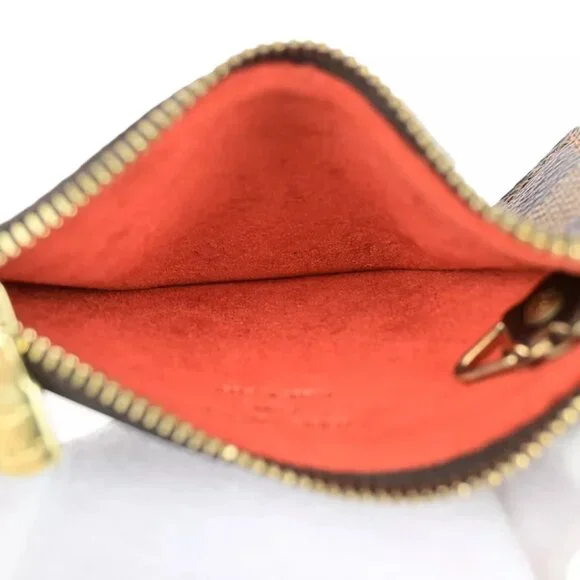 AUTHENTICITY GUARANTEED LOUIS VUITTON Pochette Cles Coin Key case Damier